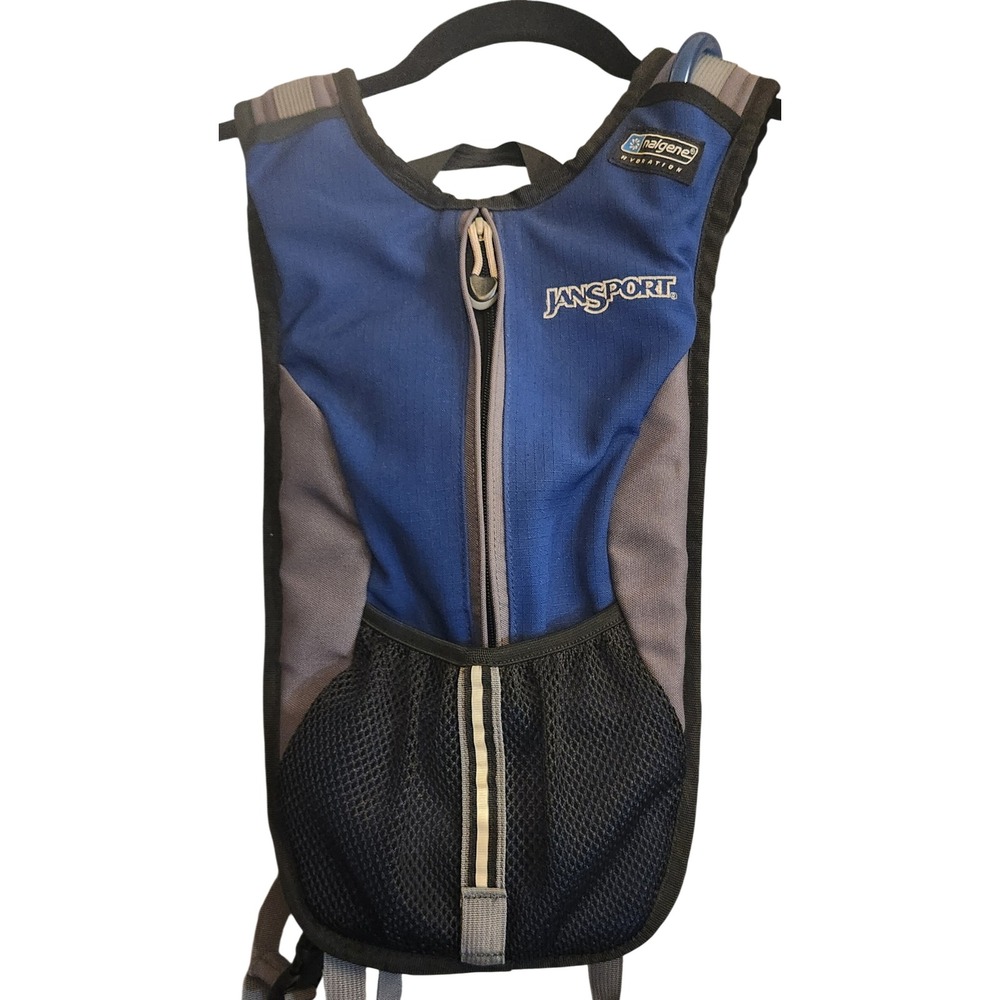 JanSport Hydration Pack Unisex OS Blue Excellent Nalgene Reservoir Hiking Bag